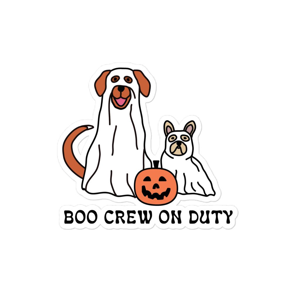 Boo Crew On Duty Sticker