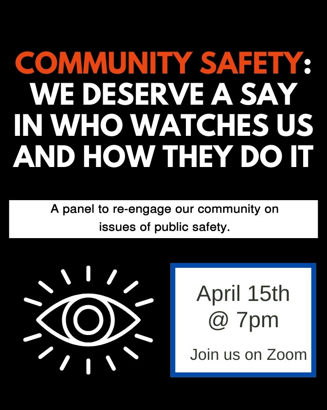 📣 MONDAY, APRIL 15TH: Join us for a community conversation on policing, transforming public safety, and possible investments to decriminalize our Black and Brown neighbors. Link in bio!