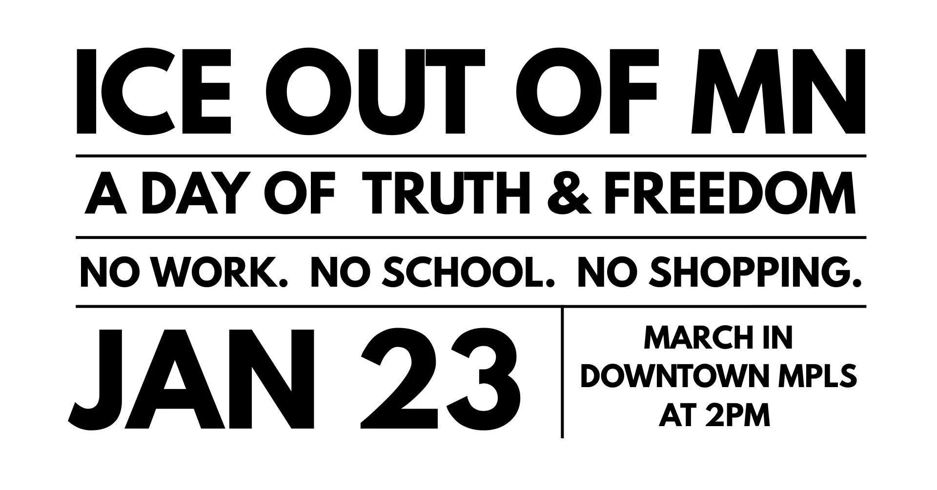 ICE Out of MN: Day of Truth and Freedom
