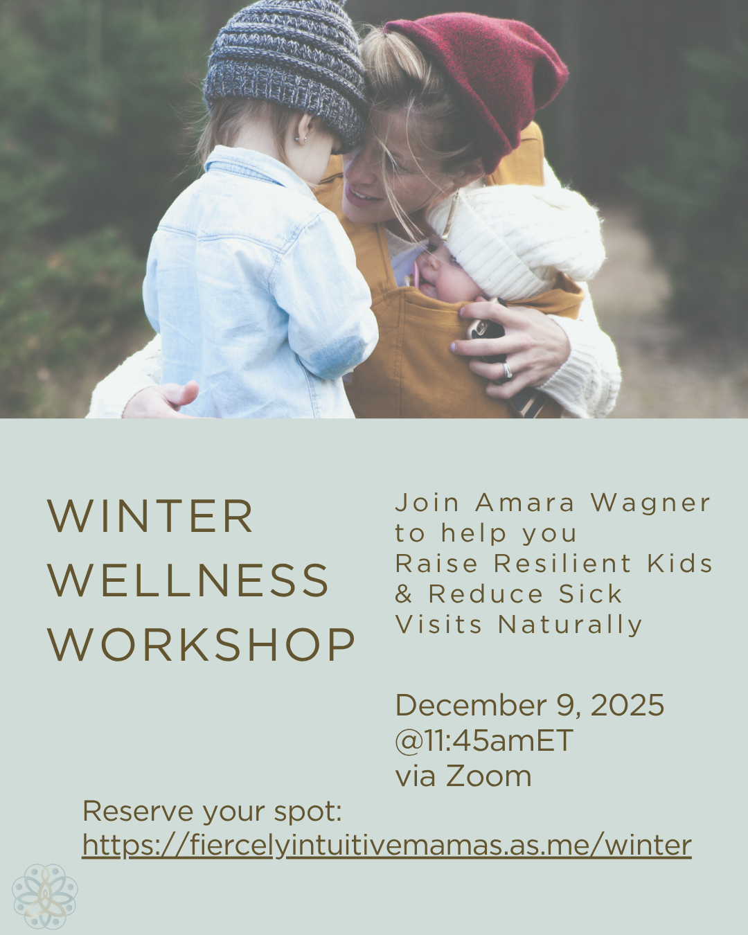 Winter Wellness Workshop: How to Reduce Sick Visits &amp; Raise Resilient Kids with Calm, Confidence &amp; Natural Support