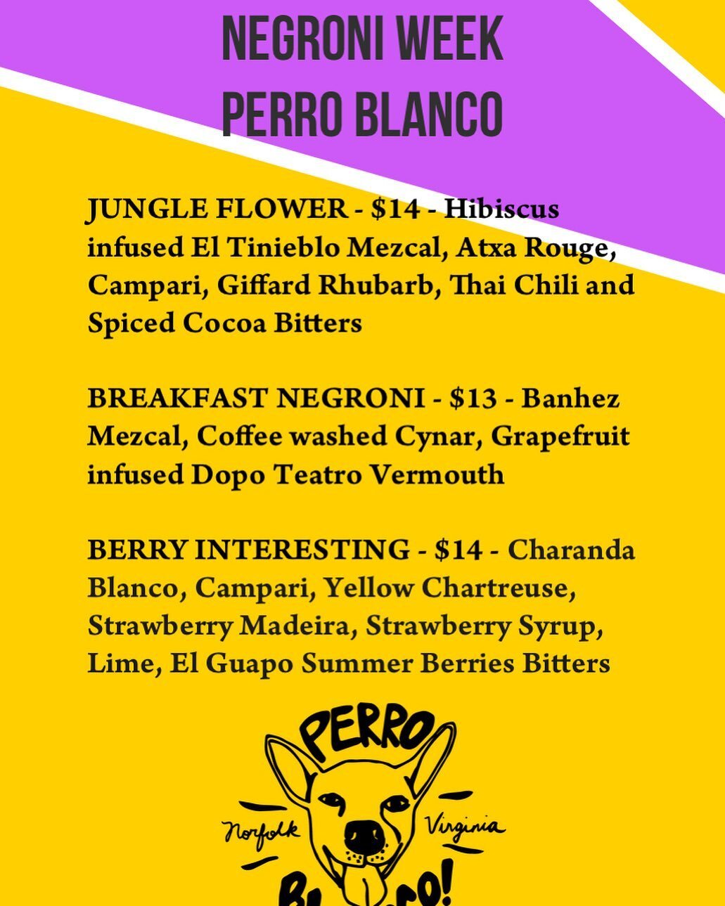 We are also getting sippy with it this week - Mezcal/Tequila is such a wonderful Negroni style! Roll over to Perro and try one - this week only!
#negroniweek2022