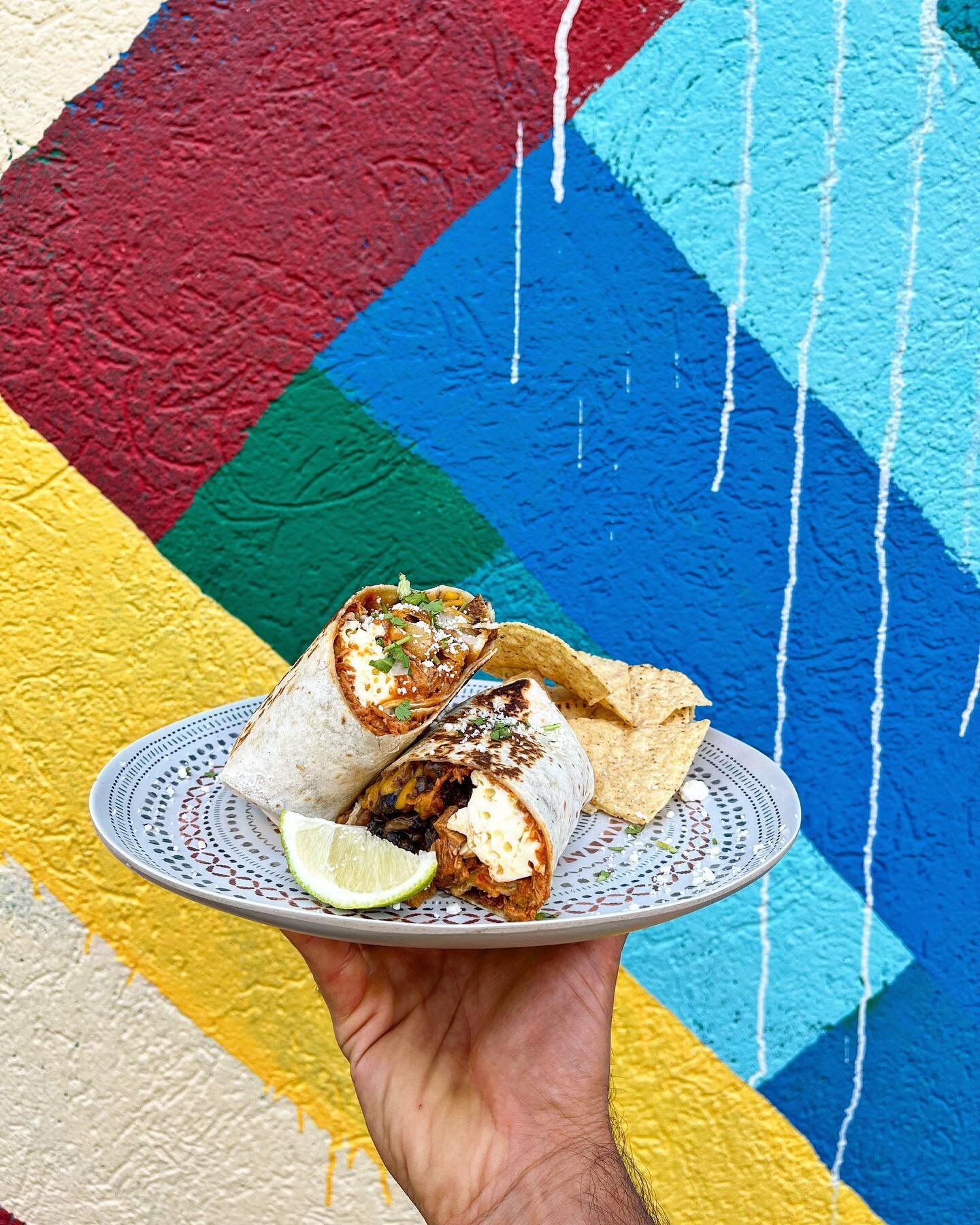 Breakfast burrito for lunch?  Brunch?  Or bring the crew for some carnitas tacos.  We open at 10am Fri, Sat, Sun - 🌮 💃