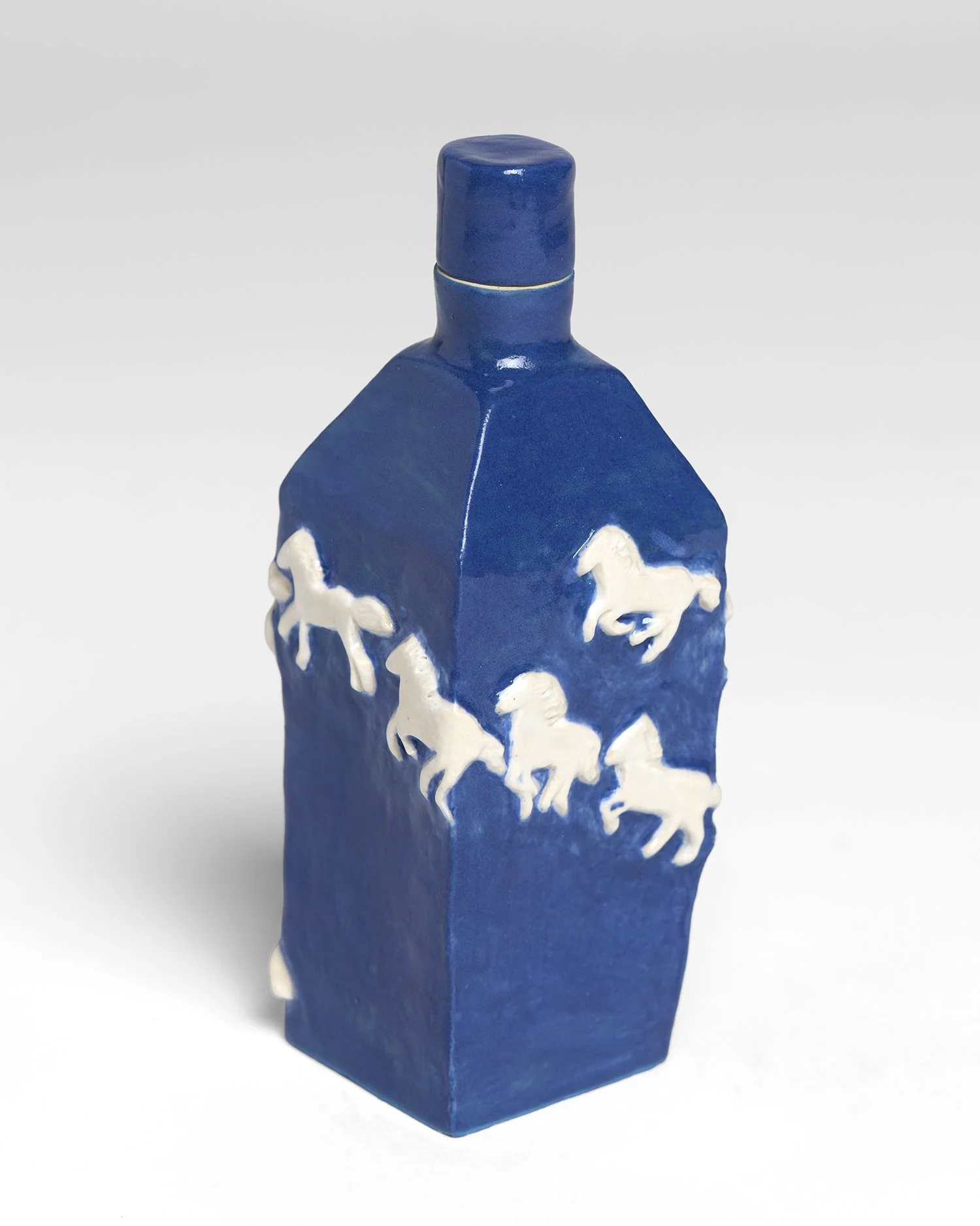 Witch Bottle 1, view 4  2026 , underglazed and glazed ceramic