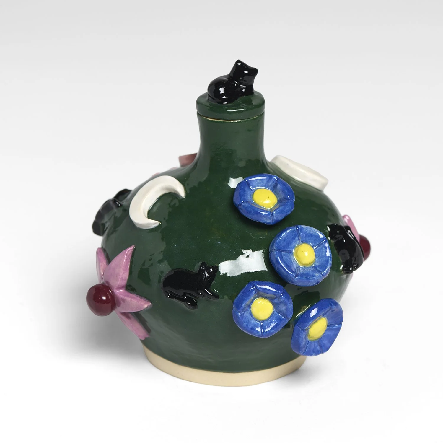 Witch Bottle 2, view 4  2026 , underglazed and glazed ceramic, 6"x5"x5"