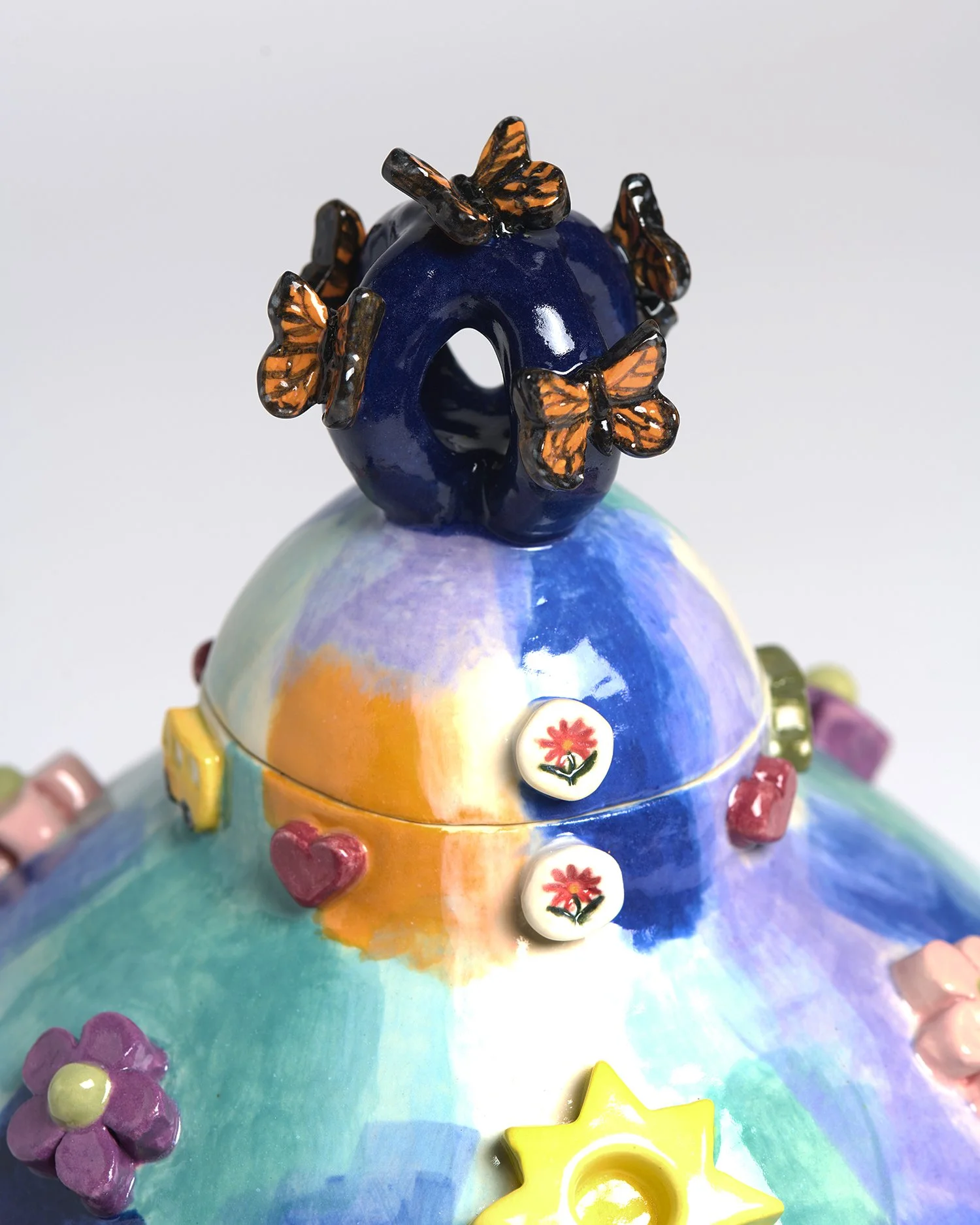 Urn # 17 (I miss you, friend), detail 1 ,  2026 , underglazed and glazed ceramic