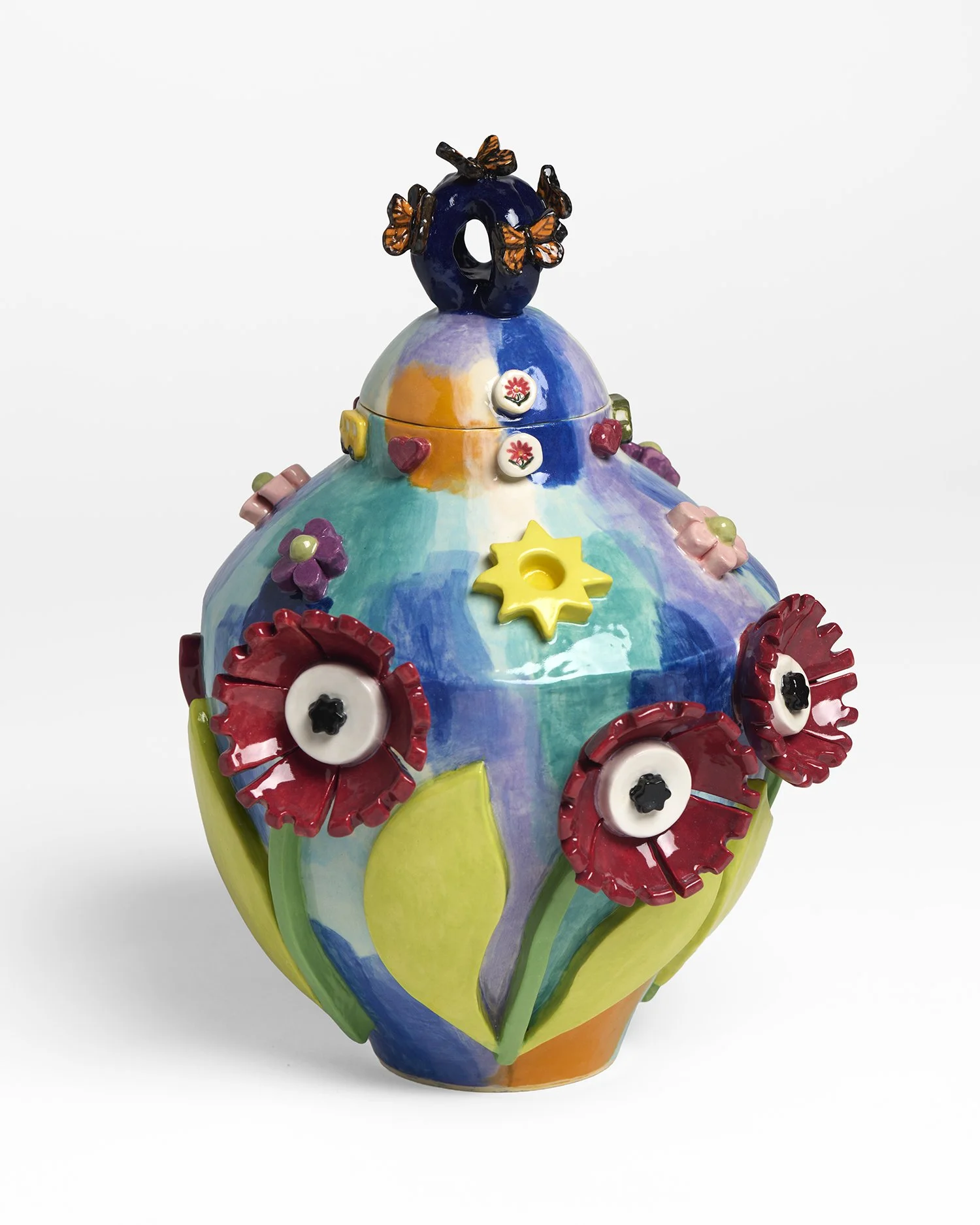 Urn # 17 (I miss you, friend), view 1 ,  2026 , underglazed and glazed ceramic
