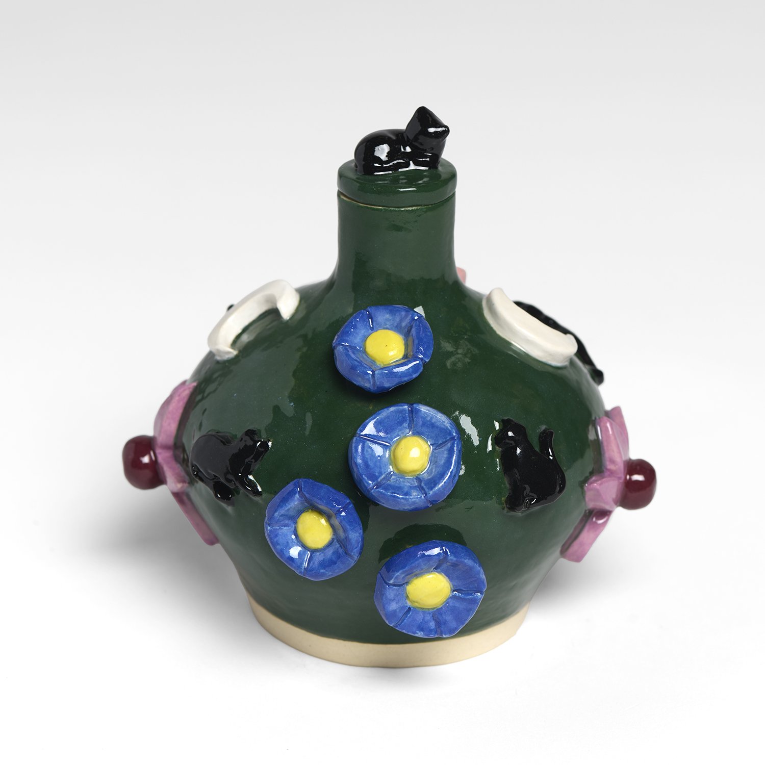 Witch Bottle 2, view 1  2026 , underglazed and glazed ceramic, 6"x5"x5"