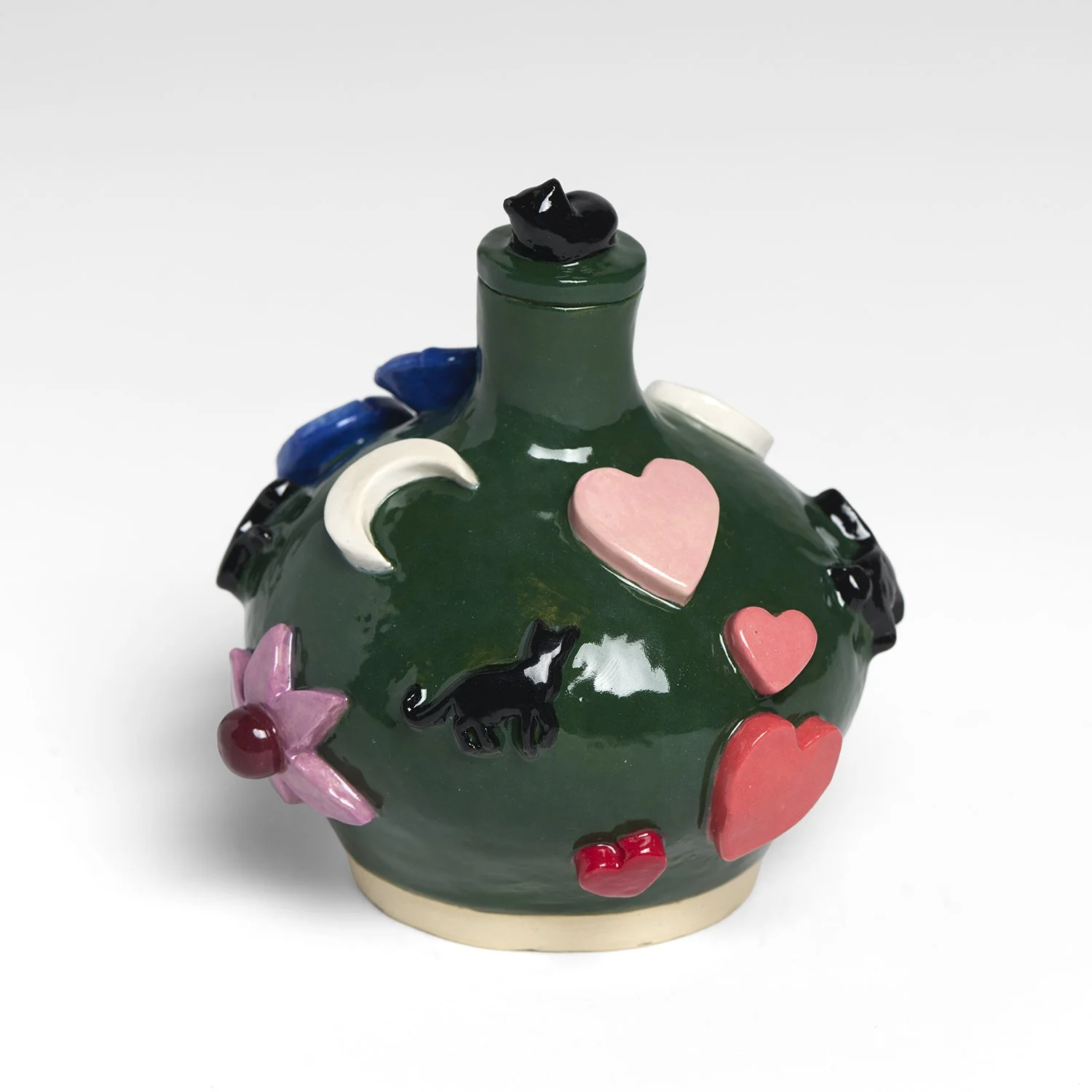 Witch Bottle 2, view 3  2026 , underglazed and glazed ceramic, 6"x5"x5"