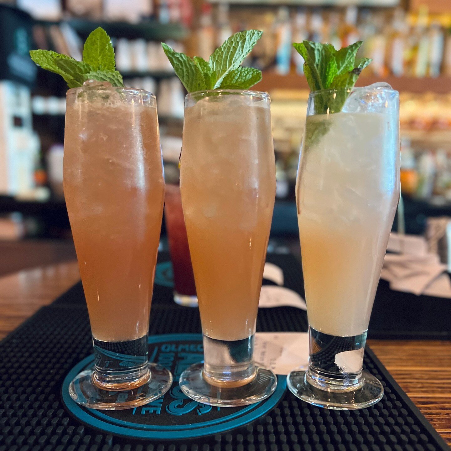 Need a break from the heat? With iced Green Tea, Ginger Cordial, house Pomegranate Molasses, fresh Lemon, Seltzer, and a sprig of fresh mint, the Japango Soda is your sentry from the swelter. The best part? This refreshing sipper is non-alcoholic, so