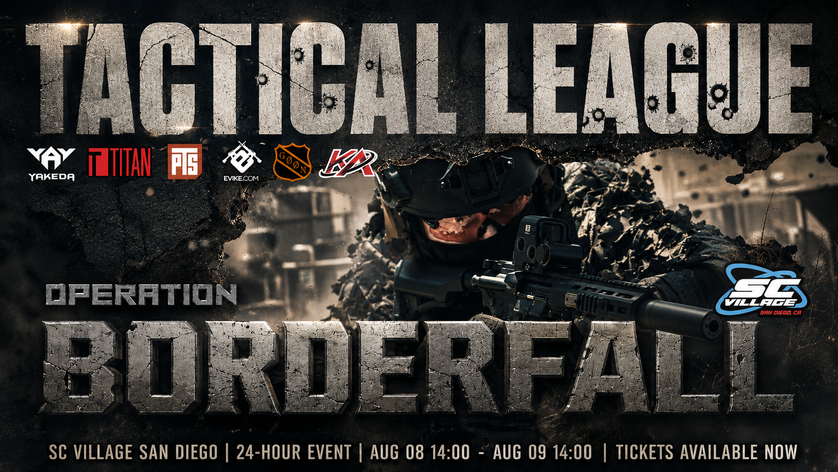 Tactical League OPERATION BORDERFALL (24 Hr Event)  | Giant San Diego - 8.8.26 -8.9.26