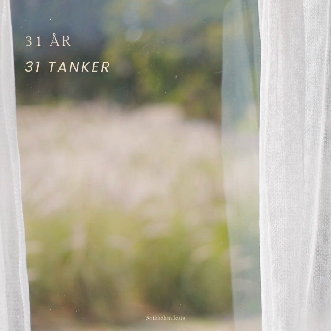 31 &aring;r 
31 tanker
💌 #ordfrahjertet 
.
.
.
#forbindelse #n&aelig;rv&aelig;rilivet #sansning #nydnatur #personligudvikling #naturoplevelser #velv&aelig;re #udinaturen #friluftsliv #hverdagsmagi #hjerterum #journaling #resonans