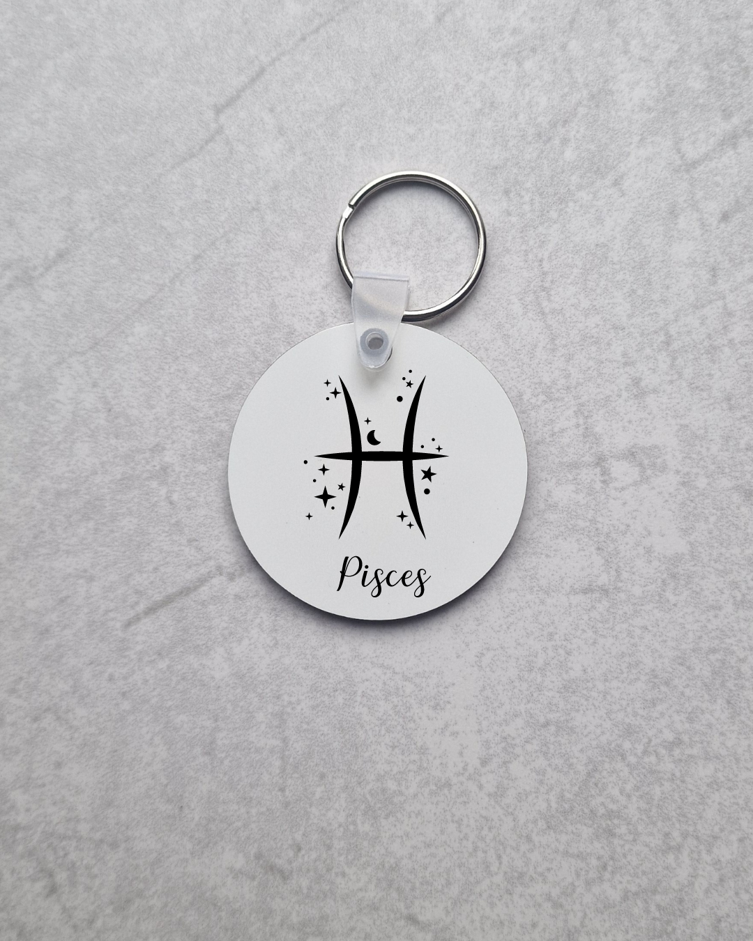 Elegant Zodiac Symbol Keychain Personalised Celestial Accessory
