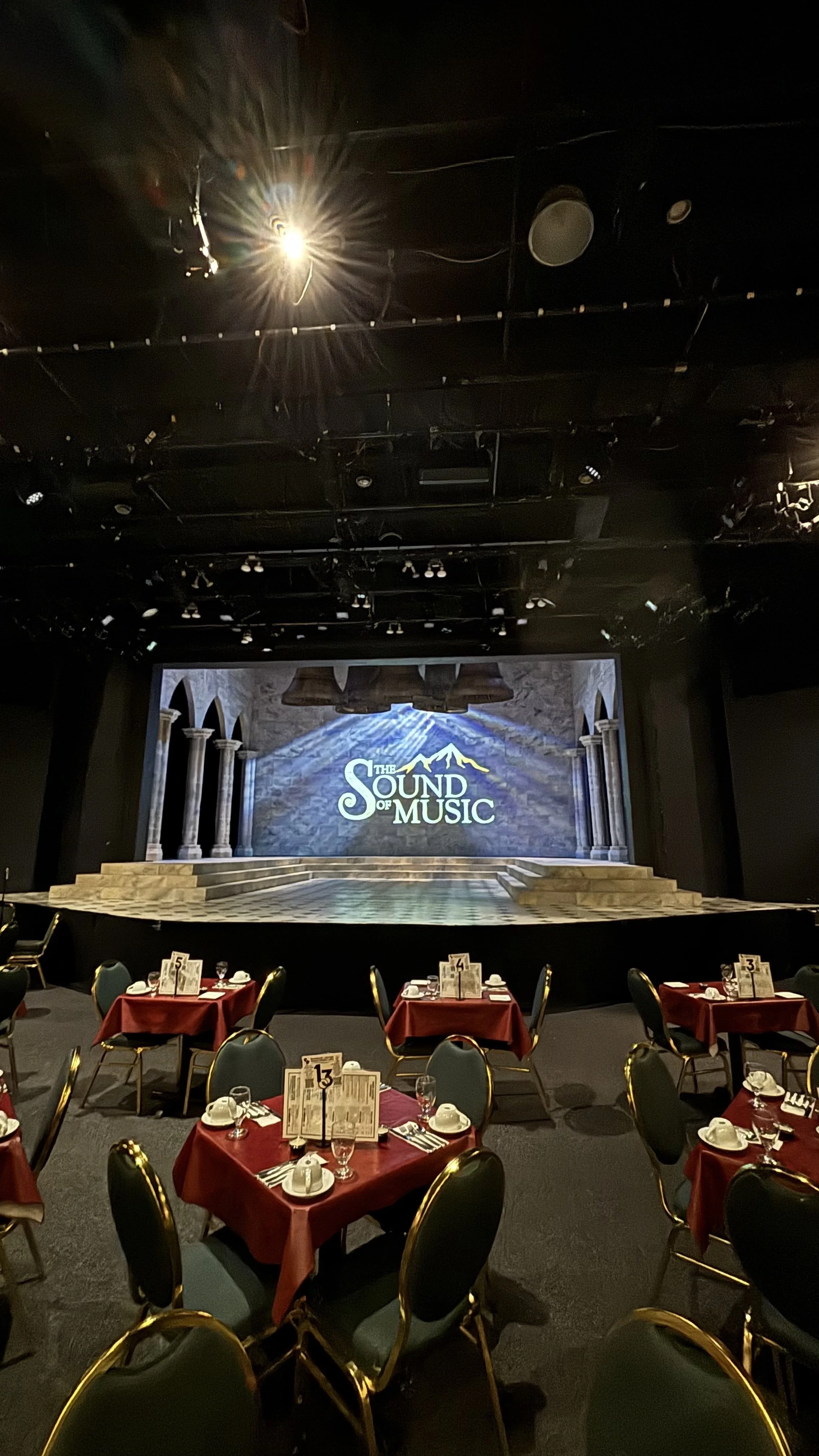 Our stunning Sound of Music set! Kiley had the opportunity to work as a server at the Dinner Theater for this production- balancing her role in the show with a fast paced dinner service for a 10 week run!