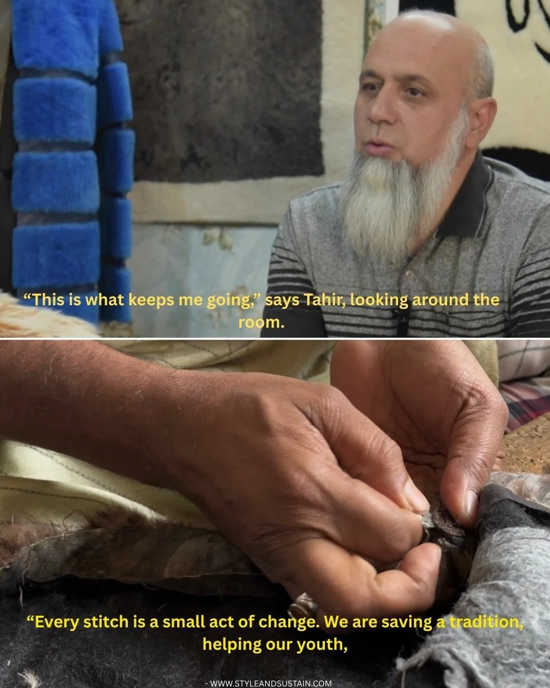 Tahir is one of the people shaping the future of fashion by resurrecting traditional craftsmanship and shaping livelihoods in his local community in Kashmir 👏🏾

&ldquo;The art of Furr, the traditional fur-making craft of Kashmir, is being brought b