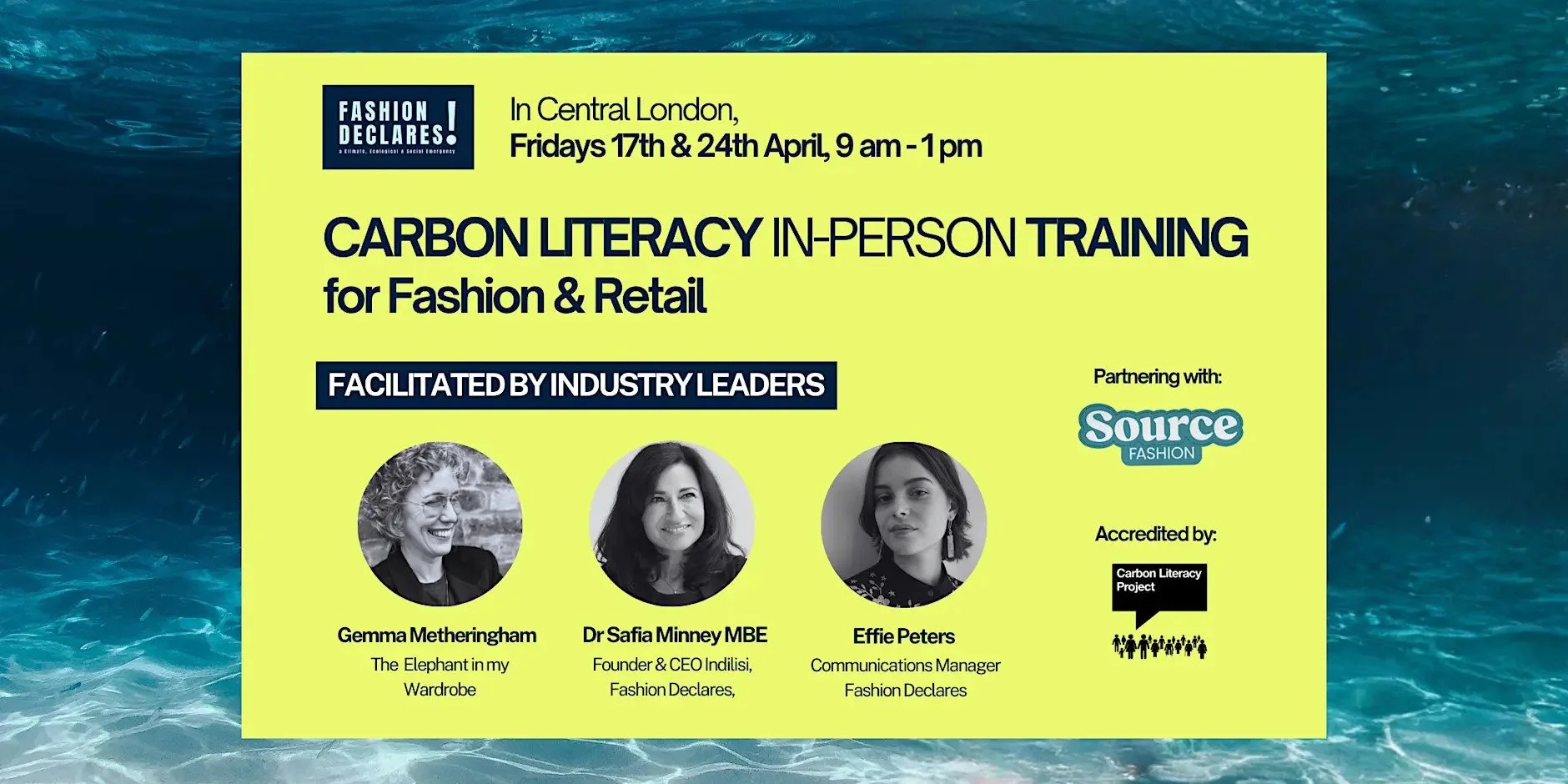 Carbon Literacy Training for Fashion & Retail IN-PERSON