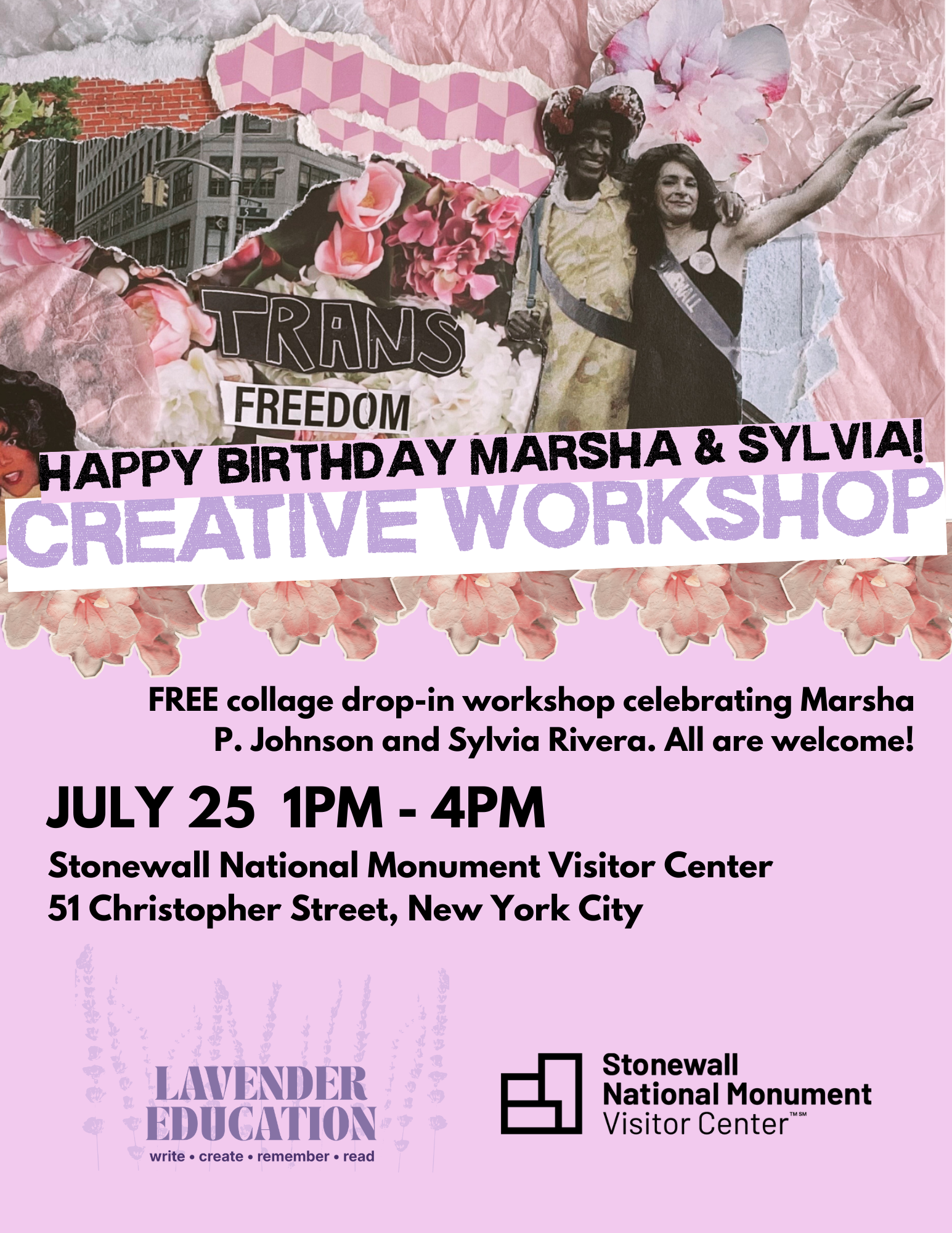 Happy Birthday Marsha &amp; Sylvia! Creative Workshop