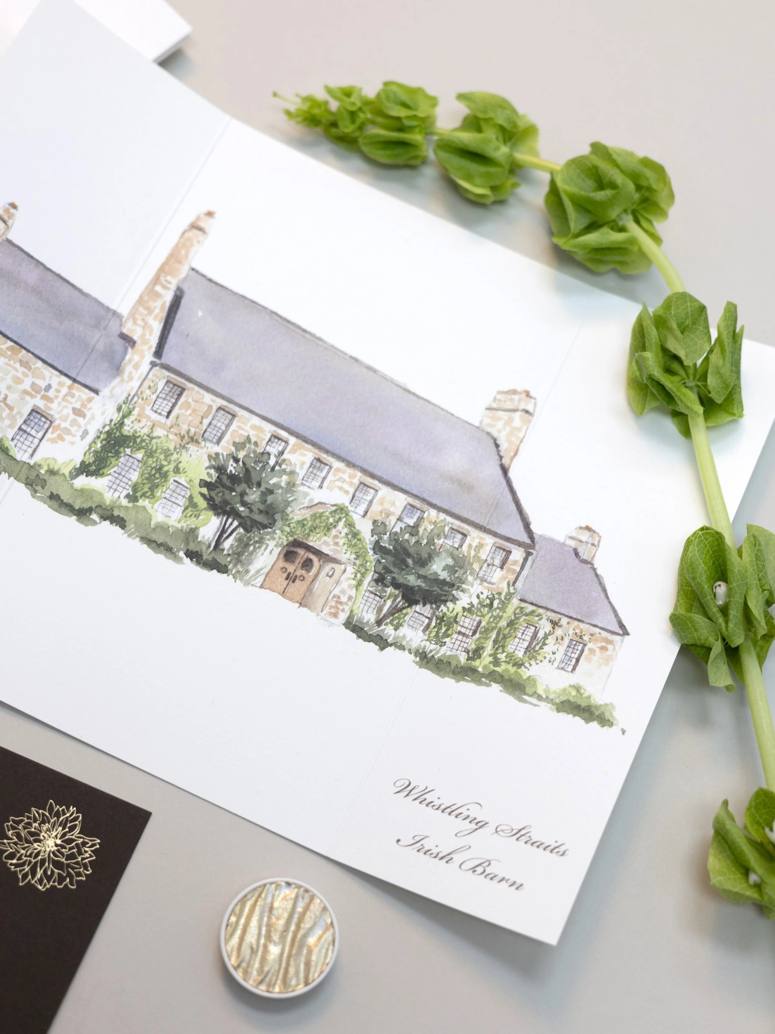 When the venue becomes the artwork 🎨✨
&bull;
&bull;
&bull;
Photography by @samsulllivan 

#venueillustration #weddinginvites #watercolorpainting #custominvitations #weddingstationery