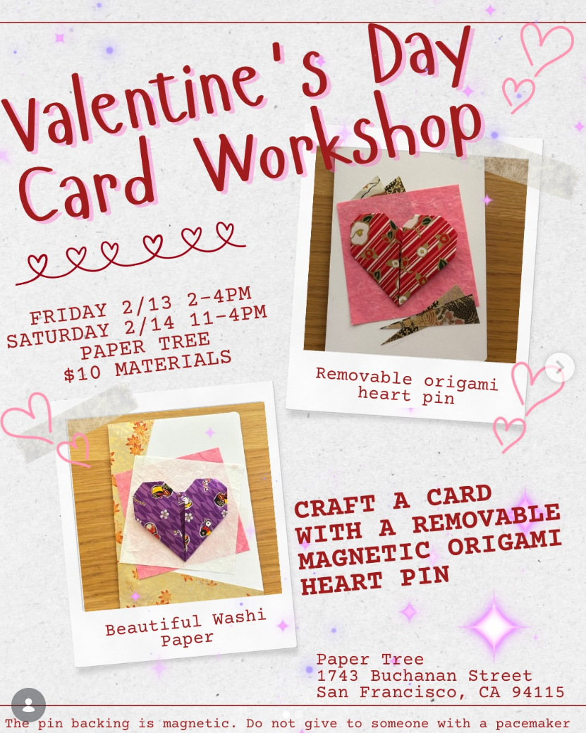 Valentine’s Day Card Workshop @ Paper Tree