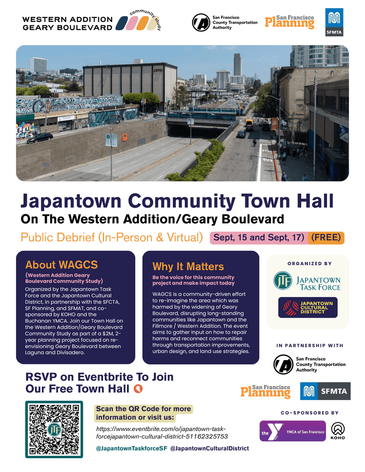 Japantown SF Western Addition/Geary Boulevard Town Hall (VIRTUAL)
