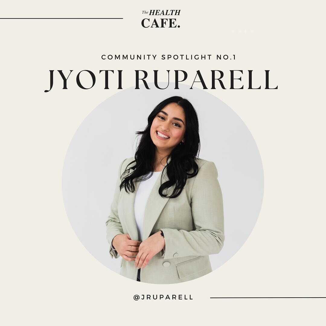 We&rsquo;re so excited to announce our first community spotlight @jruparell 

This community is filled with so many amazing people doing great things in the health and wellness industry and we want to better highlight that. 

Read all about Jyoti&rsq