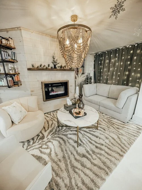 Custom wall/shelves/fireplace