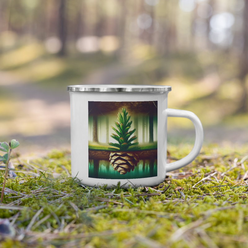 Pinecone drinking thistle
