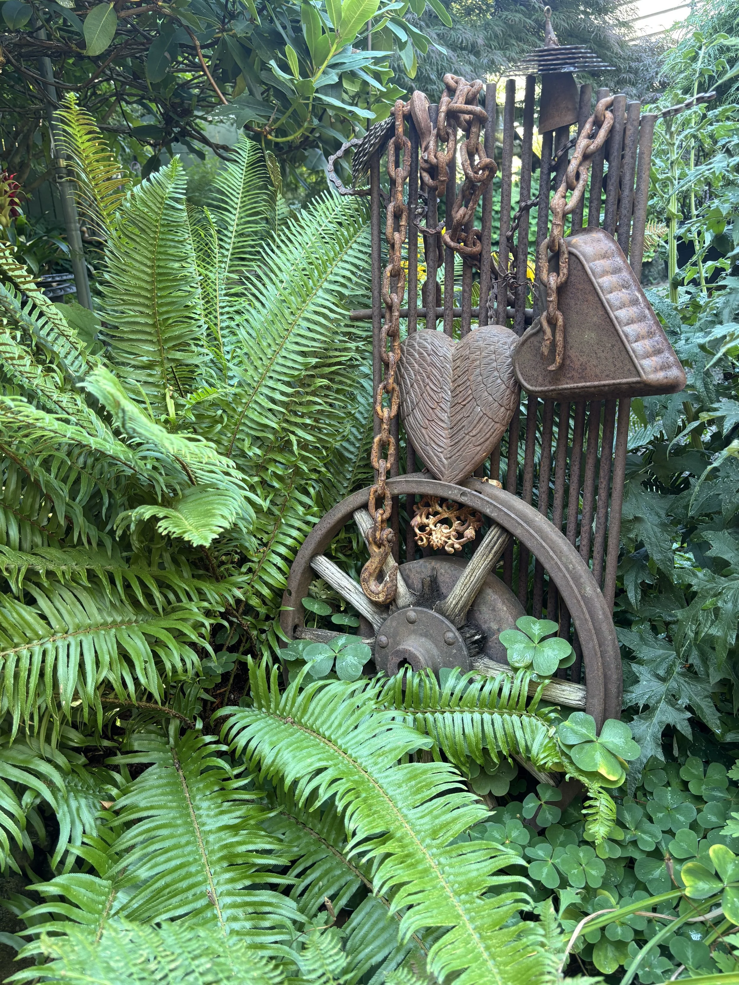 Garden art at Westshore Garden Tour Victoria BC