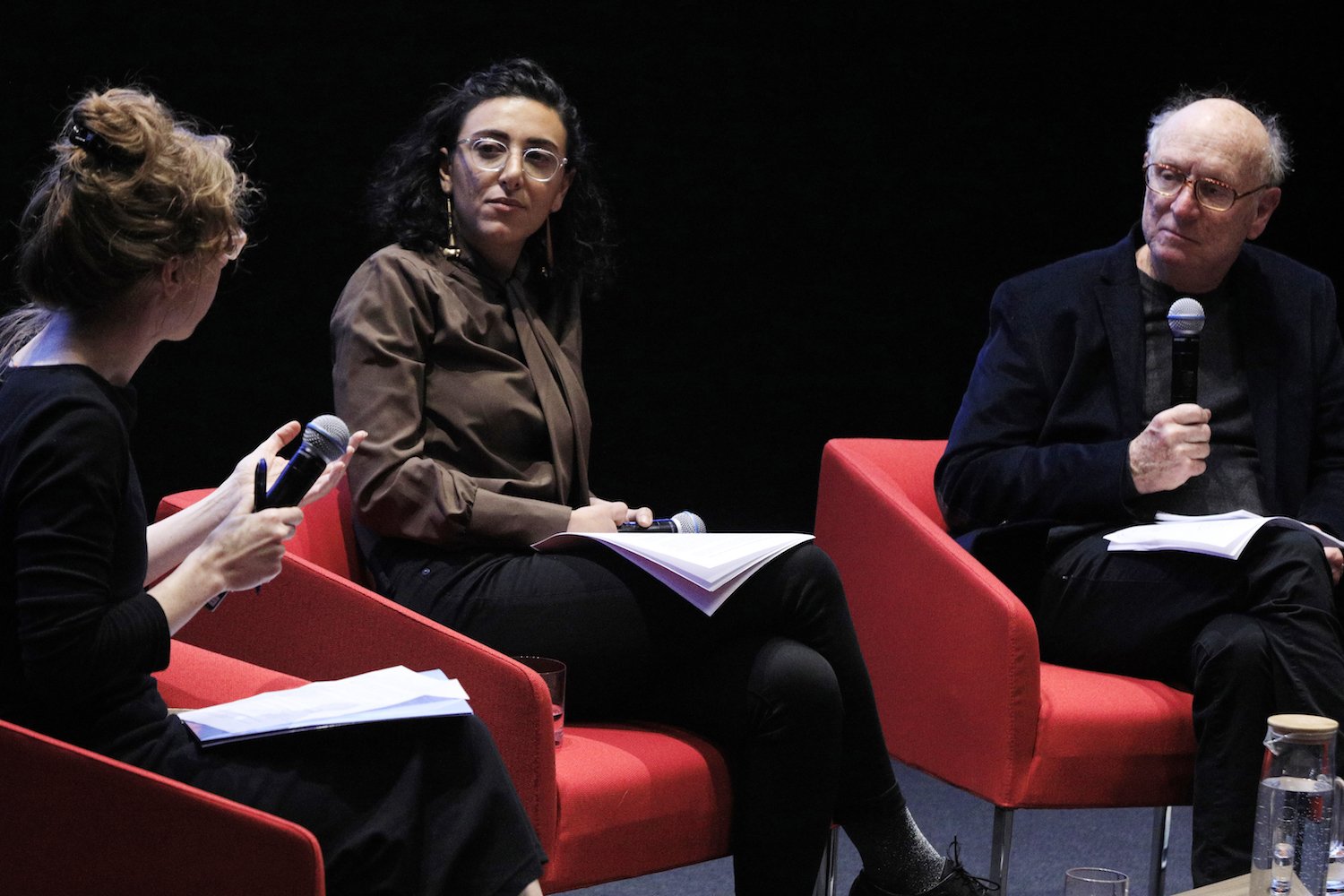 (left to right) Catherine Fennell, Nadia Gaber, and Jim Olson