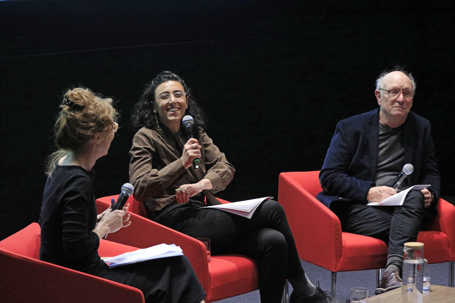 (left to right) Catherine Fennell, Nadia Gaber, and Jim Olson