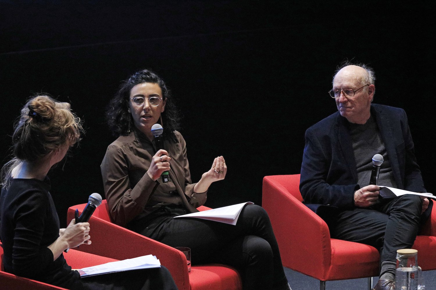 (left to right) Catherine Fennell, Nadia Gaber, and Jim Olson