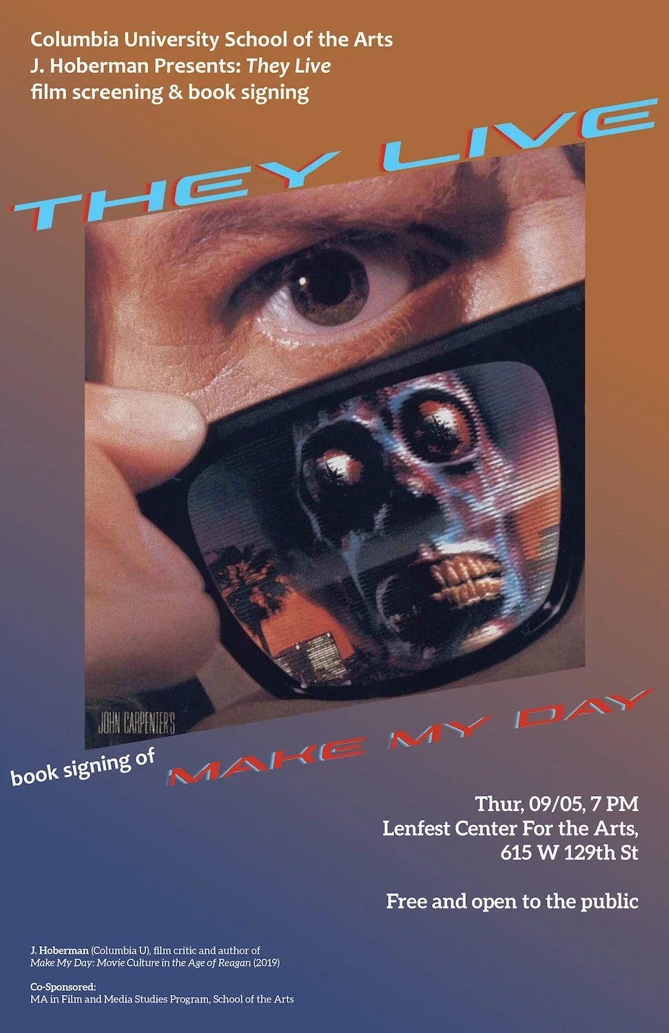 Screening and Q&amp;A: John Carpenter’s cult classic 'They Live'