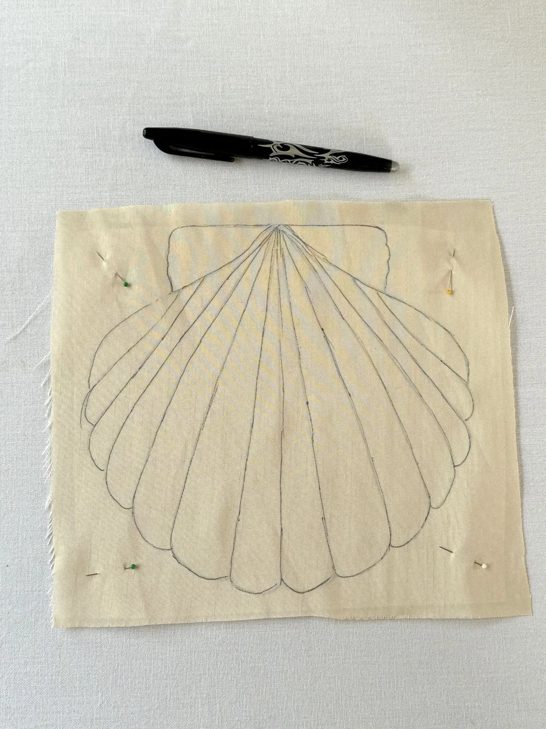 Hell Blues Carrée De Poche En Lin Avec Bord Brodé