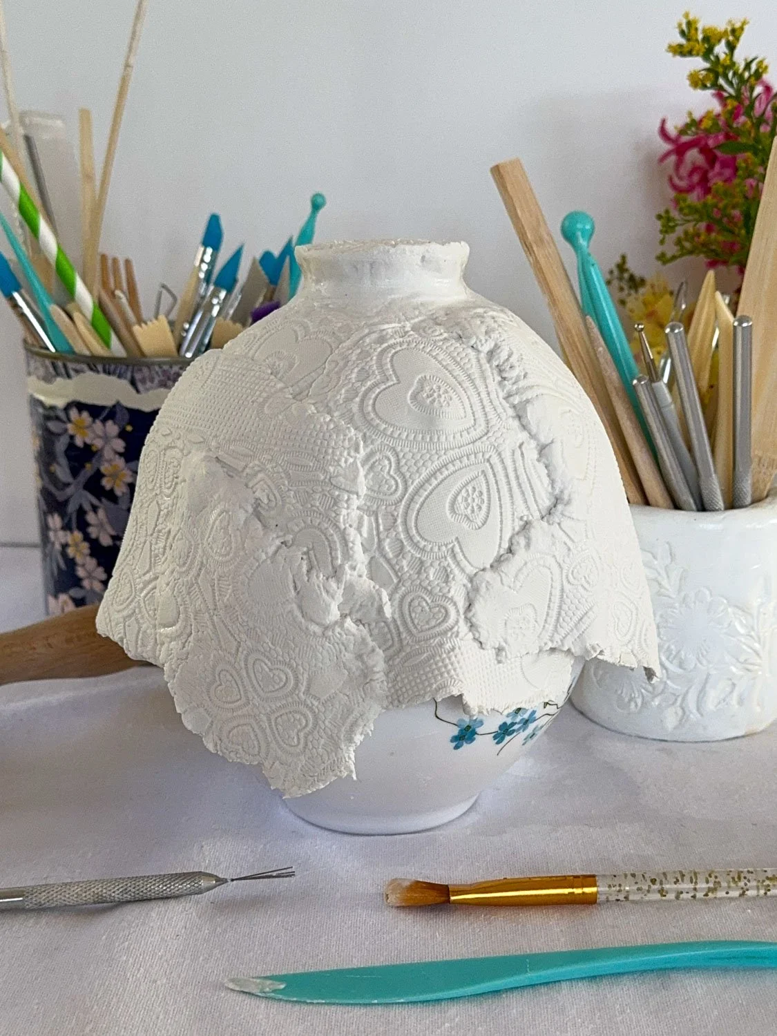 39- Cache-pot argile sans cuisson dentelle..jpg