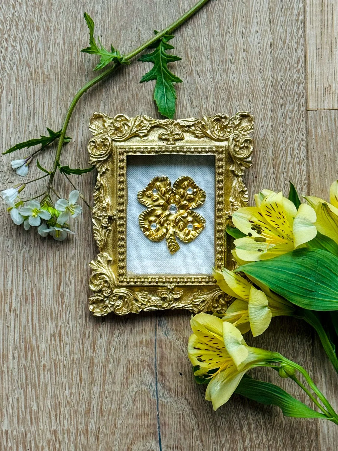 DIY : Trèfle porte-bonheur en métal repoussé 