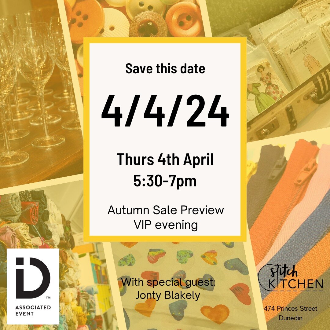 Very excited to be holding our Autumn Fabric Sale Fundraiser during @iddunedinfashion again this year! 

We're thrilled to have emerging designer and new member of the ID commitee JONTY BLAKELY as our guest speaker for a special evening pre-view of t