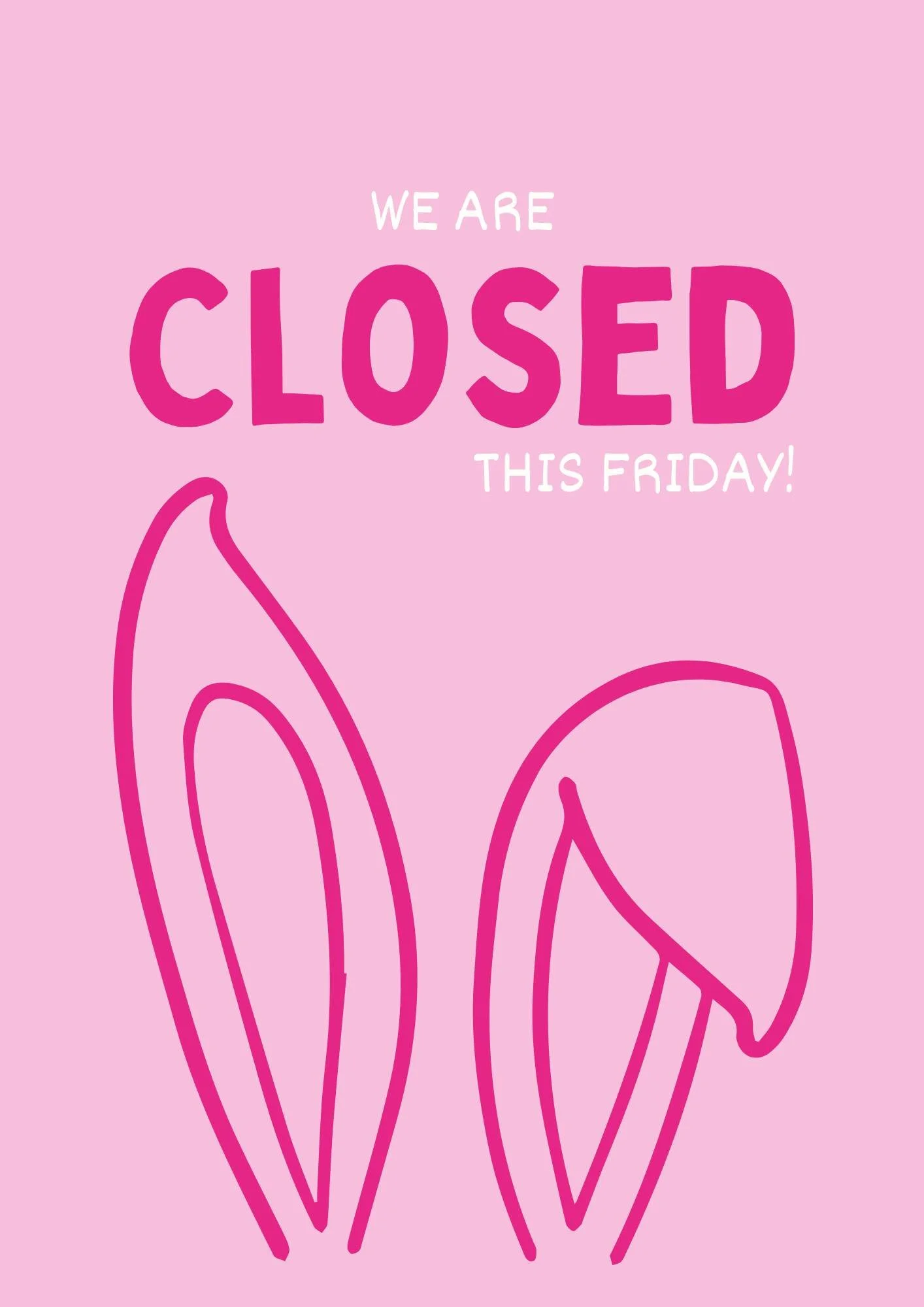 A reminder that our studio and makers pantry are both closed tomorrow! Enjoy your weekend!