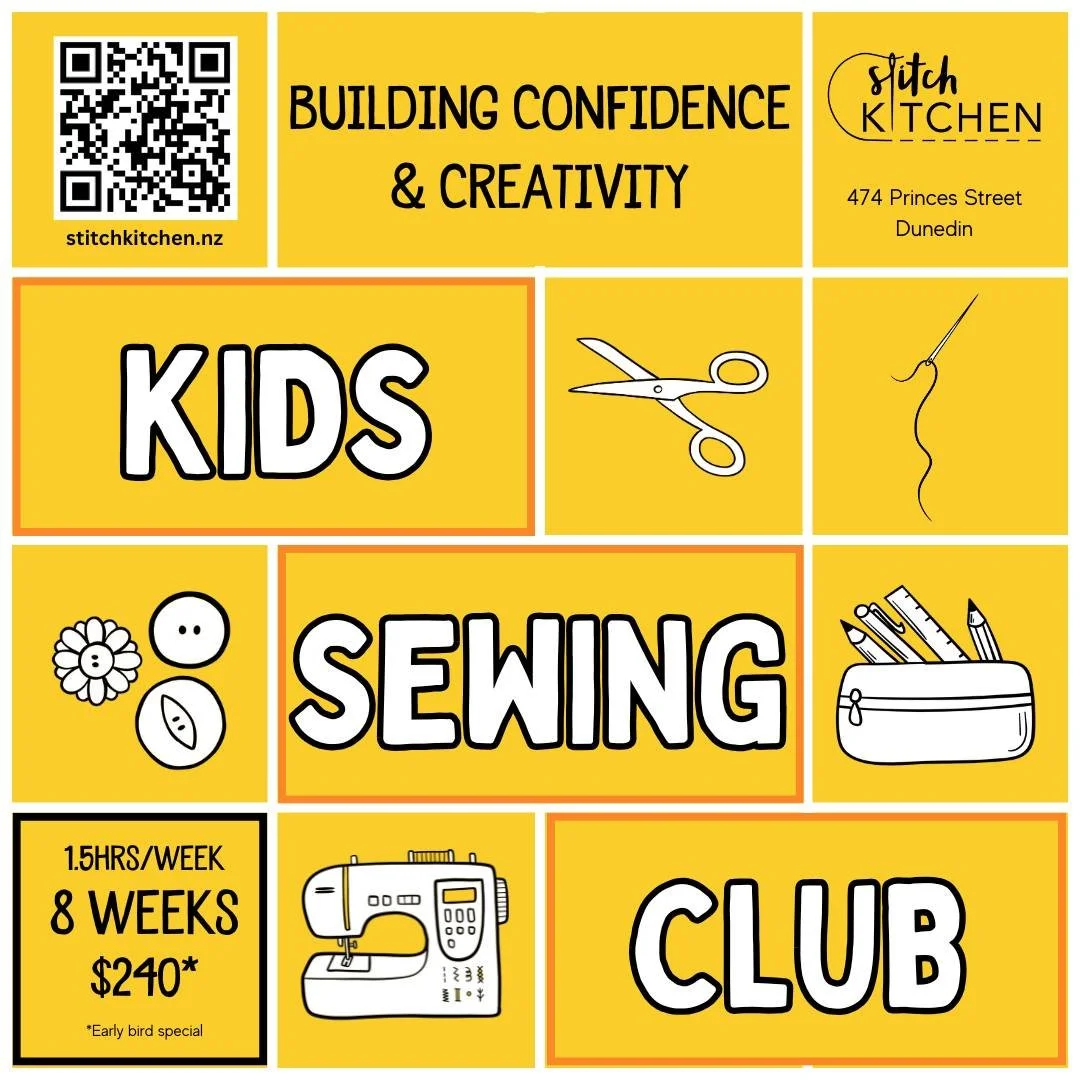 Looking for a fun way to spark your child's creativity?

Kids Club is an 8-week journey into the world of sewing! From mastering the sewing machine and overlocker to drafting their very own patterns, students will learn to turn fabric into unique, ha