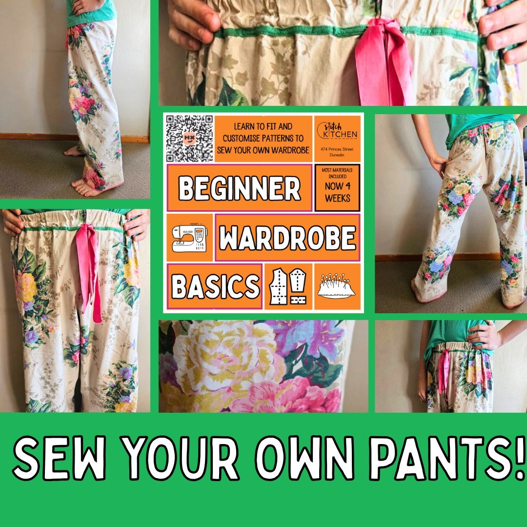 Did you miss out on beginners wardrobe basics this term? The good news is that we are running it in term three - this time with the ever popular Agnes Pyjama pants by Paper Theory Patterns. Join Fiona in the Studio and make some of your very own. 

h
