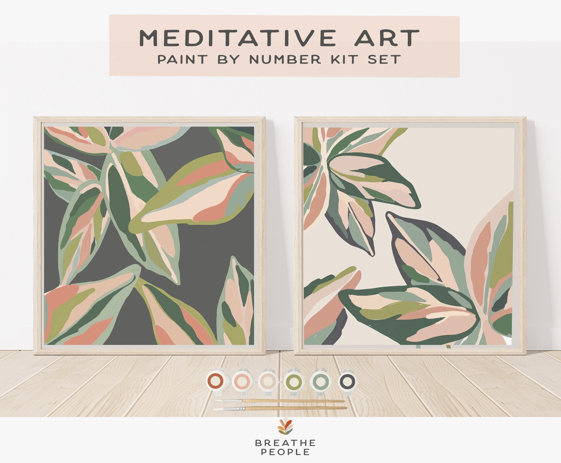 Lush Tropicals Meditative Art Paint By Number Kit + Easel — MAKE Apothecary