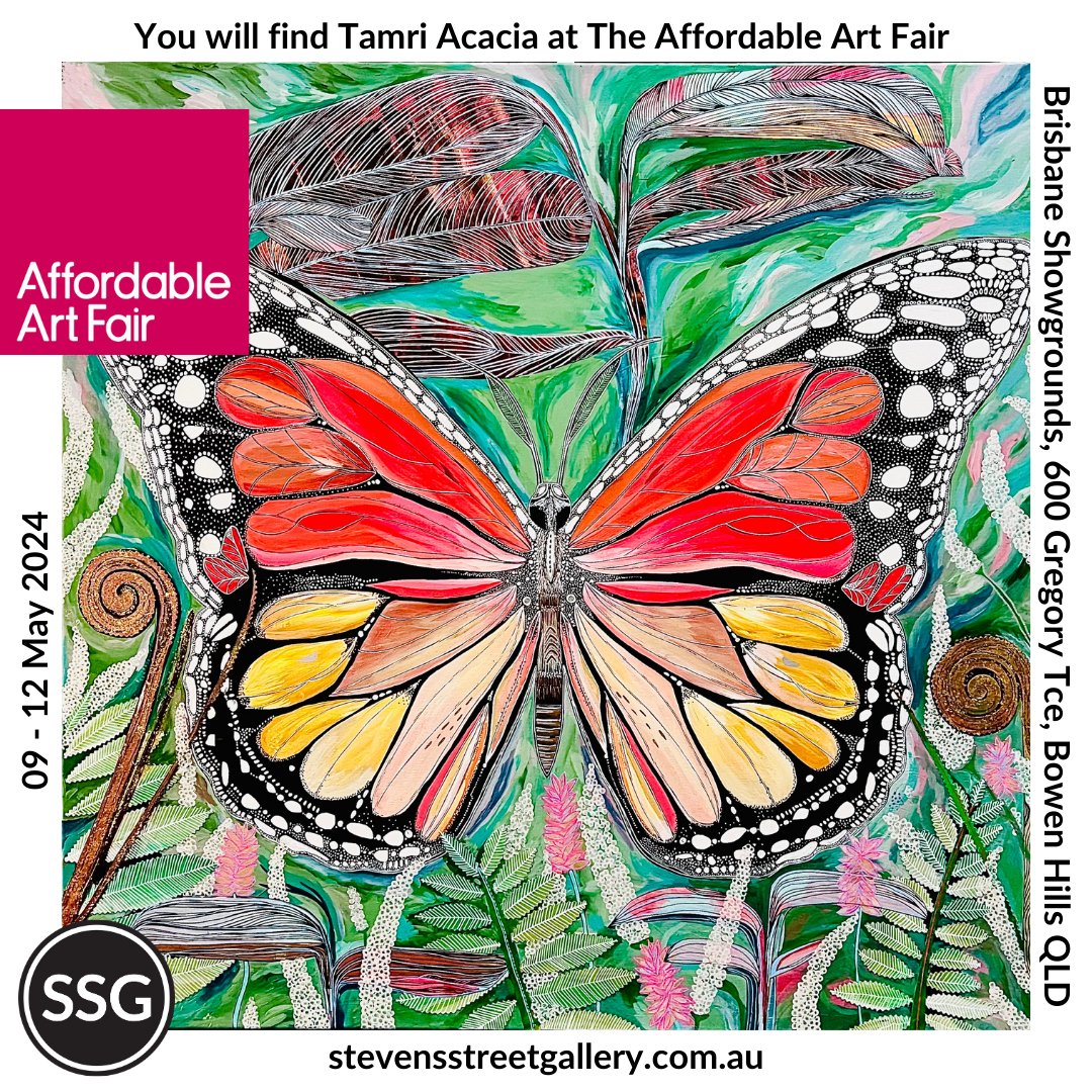 Tamri Acacia paints in bright, bold colours and tells stories through incredibly intricate detail woven into her designs. Visit the Affordable Art Fair tomorrow to see her beautiful collection. ⁣
@tamriart #affordableartfair #theartofstorytelling#ste