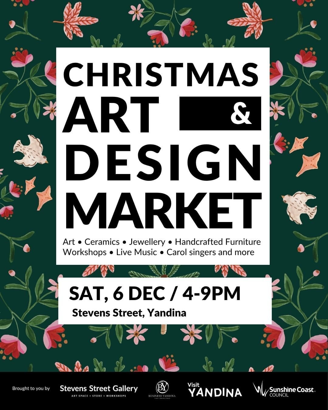 The end of the year is fast approaching and we are again thinking about Christmas! We are excited to be bringing back our Christmas Art &amp; Design market to Stevens Street with a curated line-up of the best local artists, makers, and designers! Sav