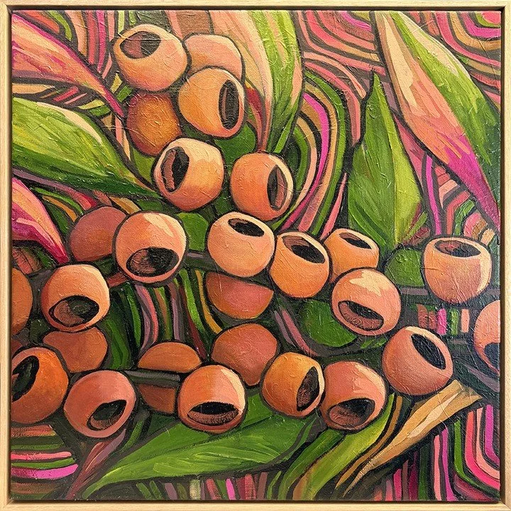 Blending contemporary design with the beauty of Australian native flora and fauna, Cath Kerr creates distinctive original artworks that are instantly recognisable for their bold graphic style and layered compositions. Balancing abstraction with natur