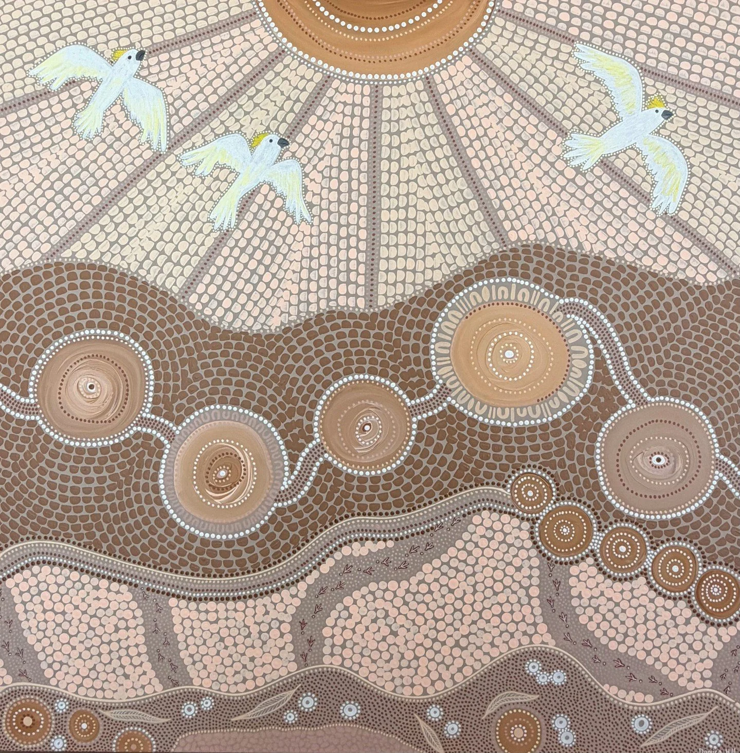Honouring the rich cultural traditions of her Palawa ancestry, Domica Hill creates contemporary Aboriginal artworks that celebrate storytelling, identity and connection to Country.

This new collection is particularly beautiful. Layers of intricate m