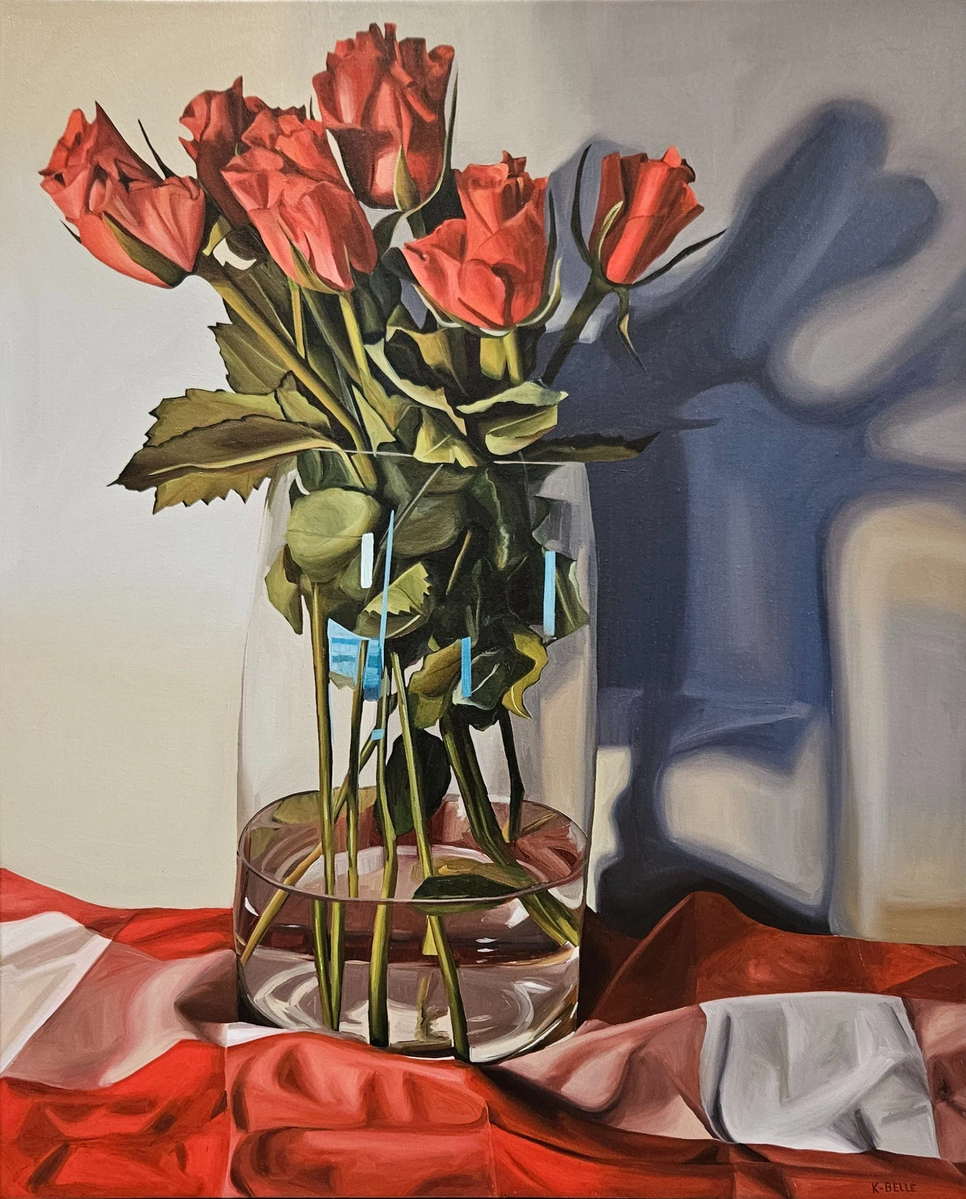 Red Roses and Checkered Cloth - Keanna-Belle Sacilotto