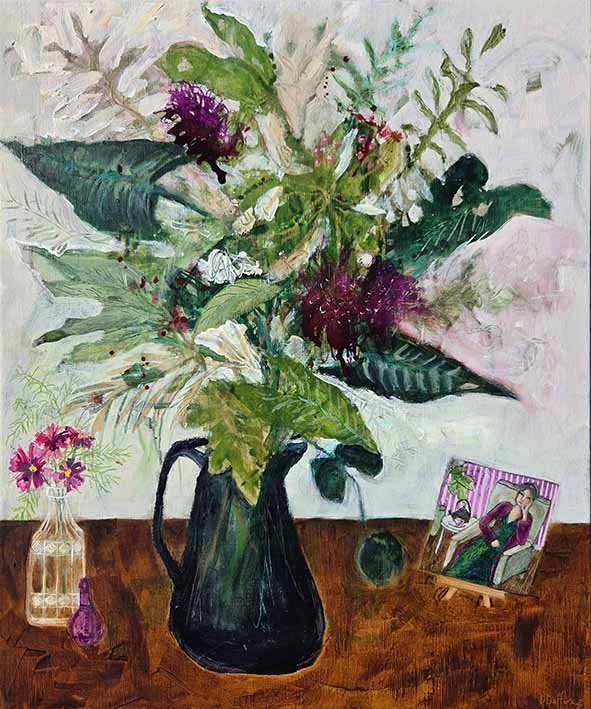 Floral Musings (Tiny Painting) - Denise Daffara