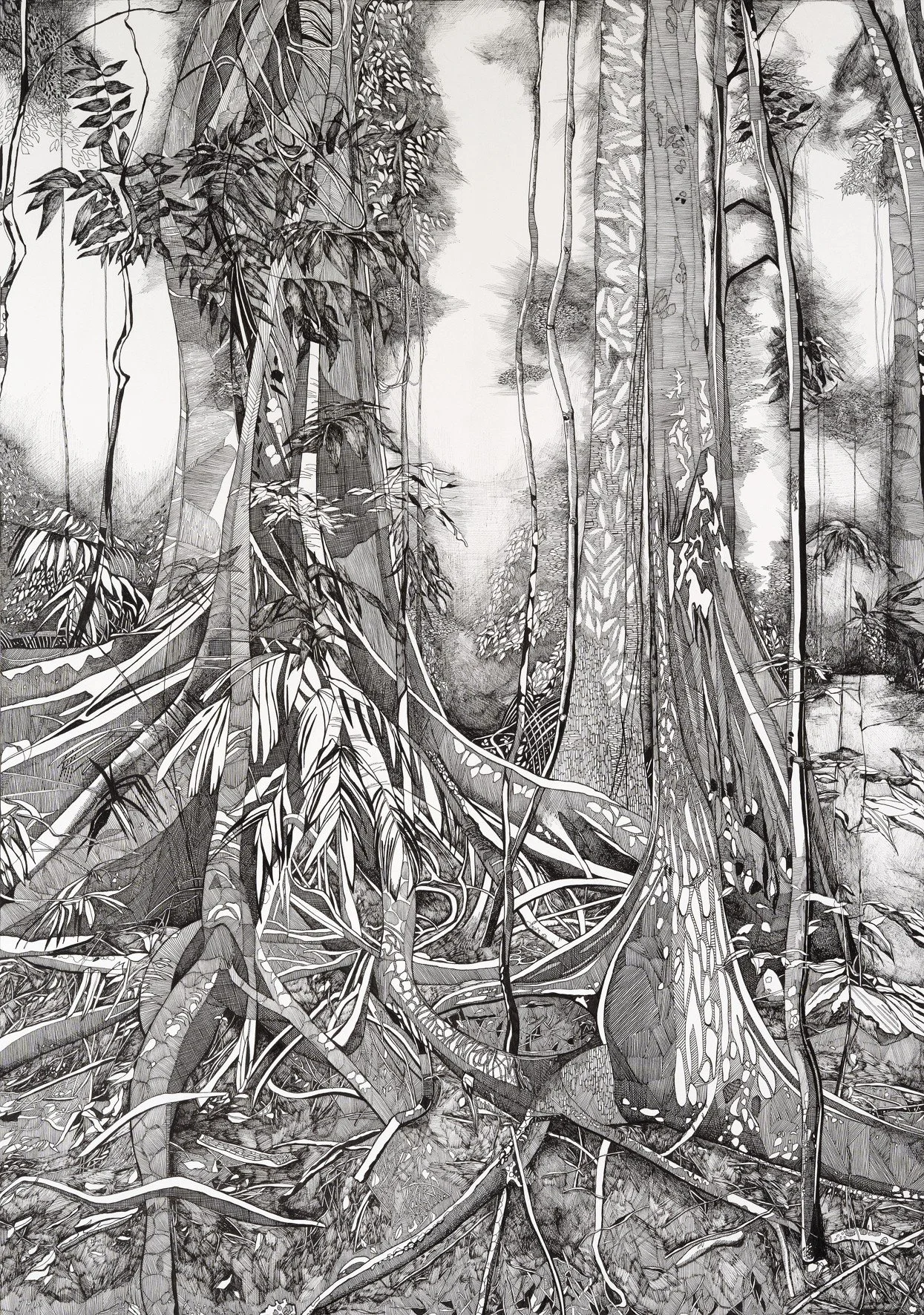 TILLSLEY_Sascha_03_Surrender...lying in her arms_2025_Pigment liner on paper_77 H x 56.5 W cm.jpg