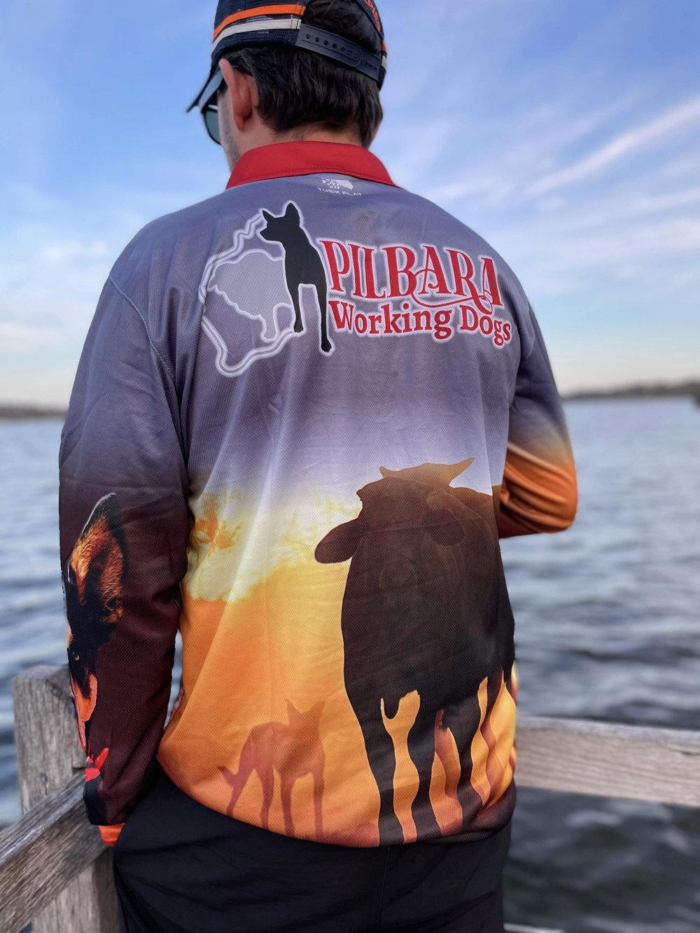 Red Dirt Kelpie Fishing Shirt UPF50 — Pilbara Working Dogs