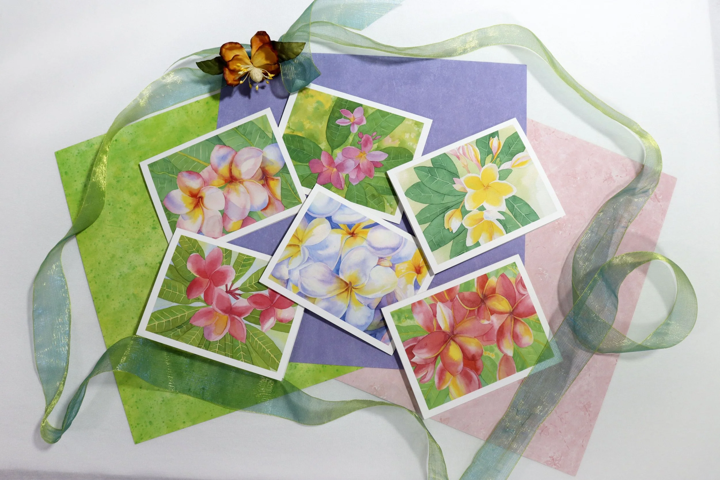 Plumeria Notecards - Set of Six