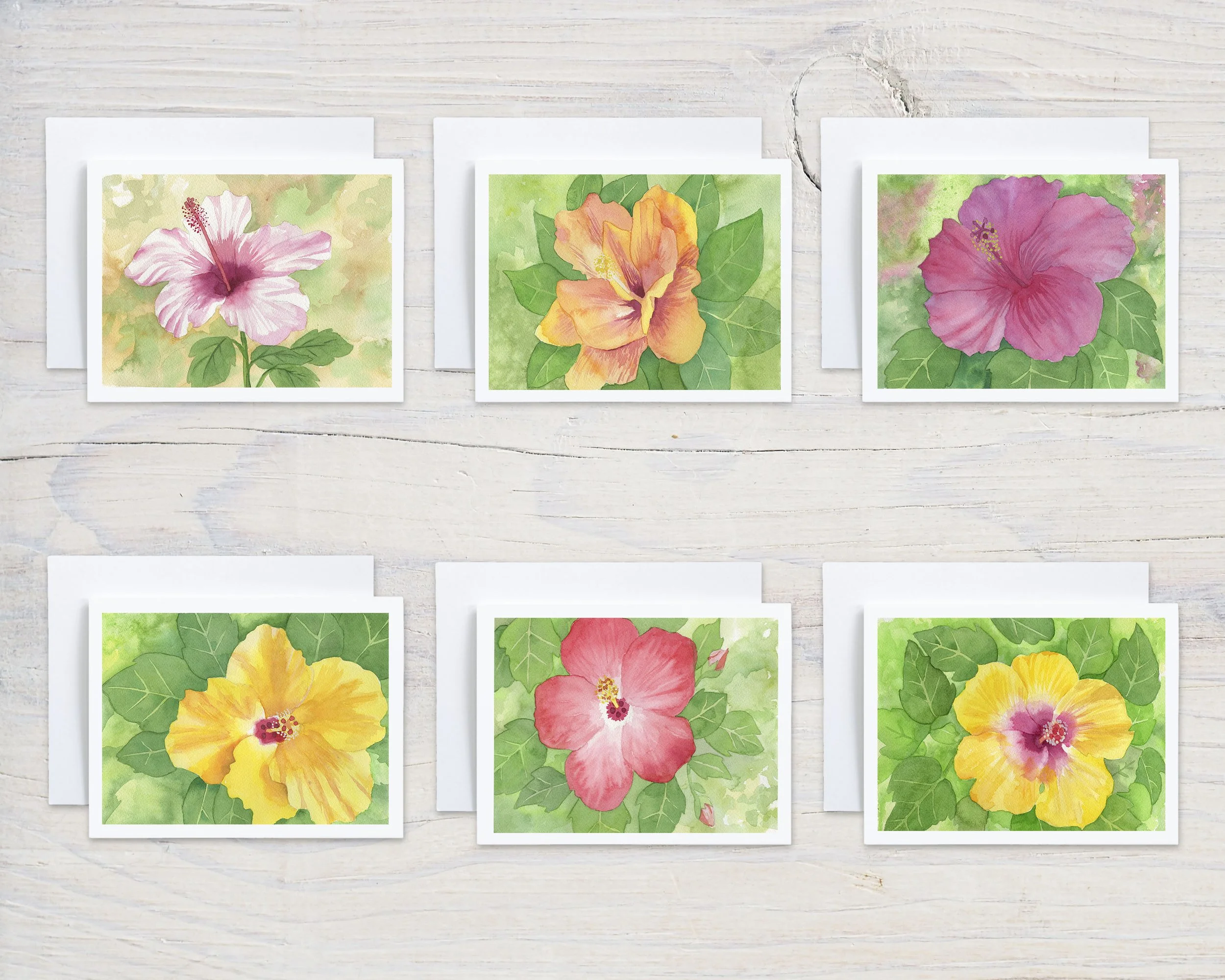 Hibiscus Notecards - Set of Six