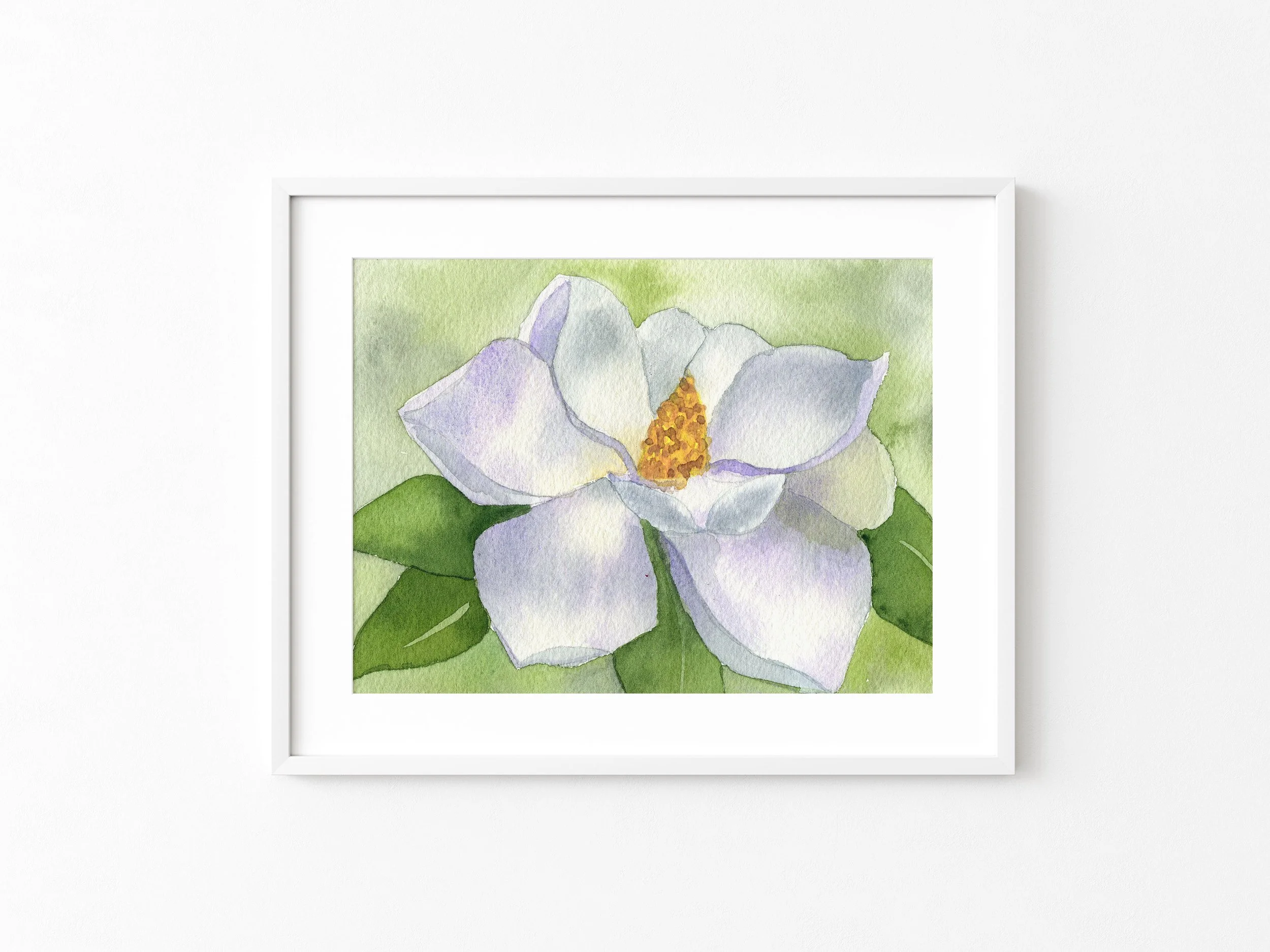 Small White Magnolia Bloom Watercolor #4